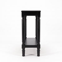 Giuseppe 47-Inch Wooden Console Table with Lower Display Shelf, Turned Legs, Classic Traditional Design, and Durable Construction
