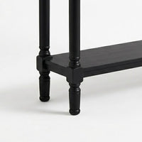 Giuseppe 47-Inch Wooden Console Table with Lower Display Shelf, Turned Legs, Classic Traditional Design, and Durable Construction