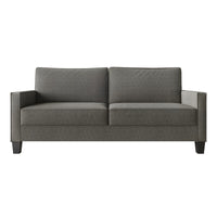 Home Design Marcia 3-Piece Square Arm Living Room Furniture Set with Armchair, Loveseat and Sofa, Gray