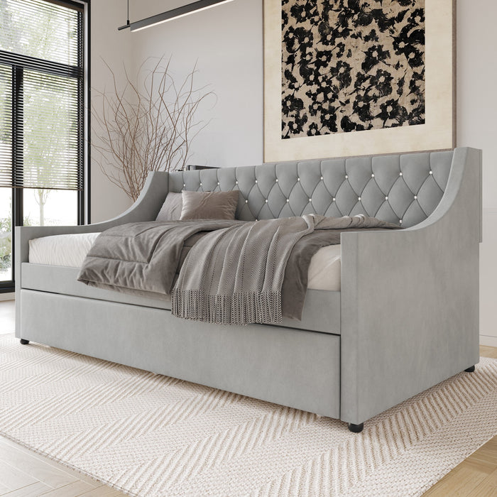 Home Design Vinnie Upholstered Daybed with Trundle