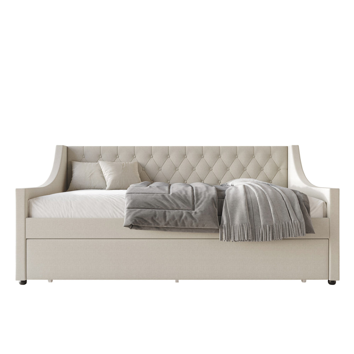Home Design Vinnie Upholstered Daybed with Trundle