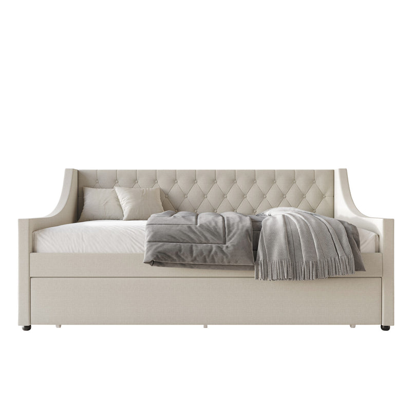 Home Design Vinnie Upholstered Daybed with Trundle