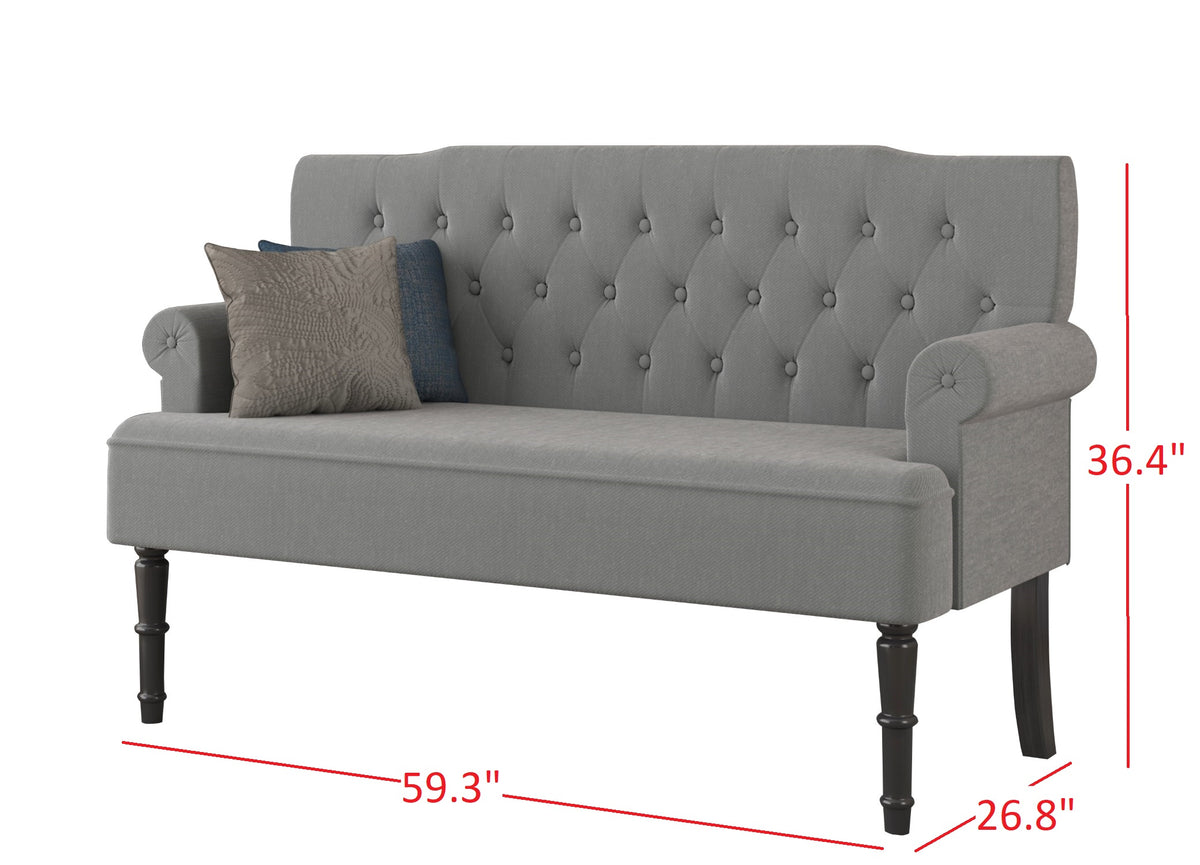 Home Design Carlotta Rolled Arm Settee