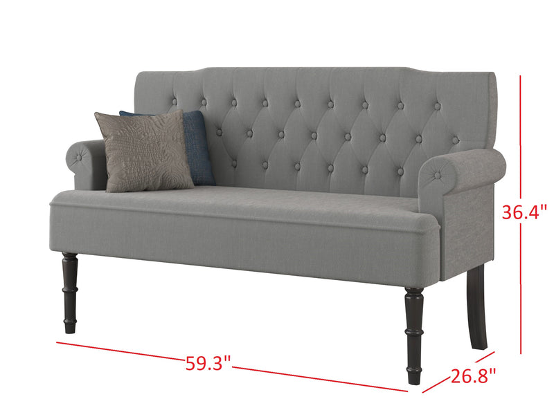 Home Design Carlotta Rolled Arm Settee