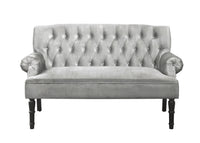 Home Design Catherine Rolled Arm Settee, Light Gray