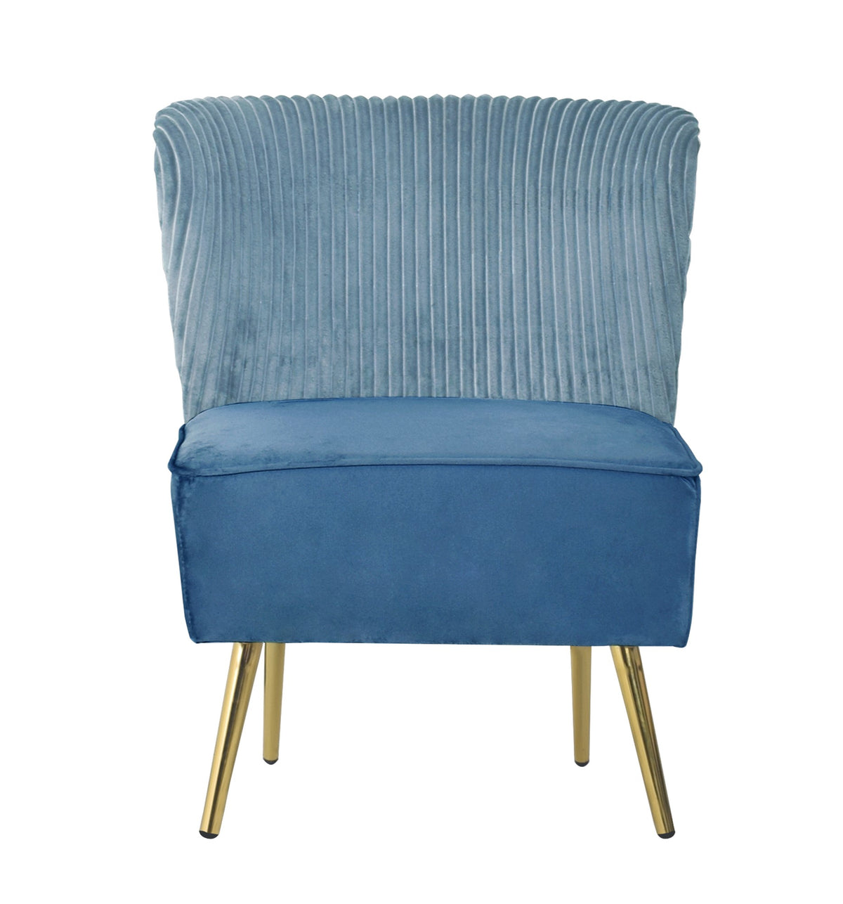 Hestie Velvet 3 Piece Living Set, Blue
