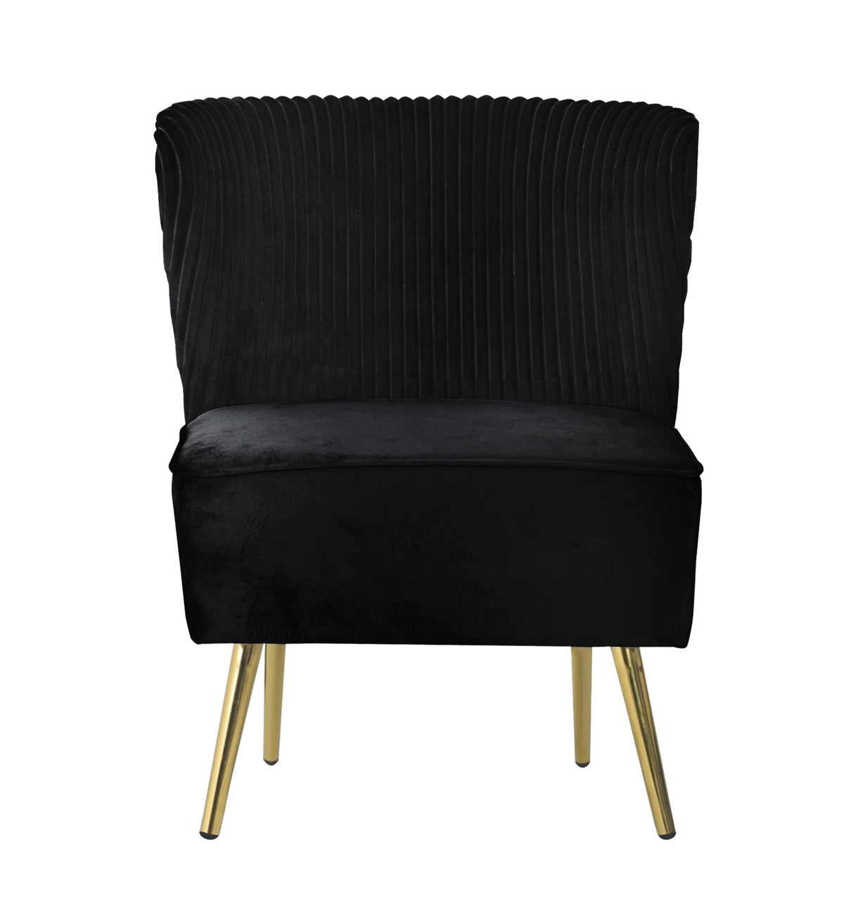 Hestie Velvet 3 Piece Living Set, Black