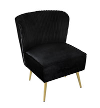 Hestie Velvet 3 Piece Living Set, Black