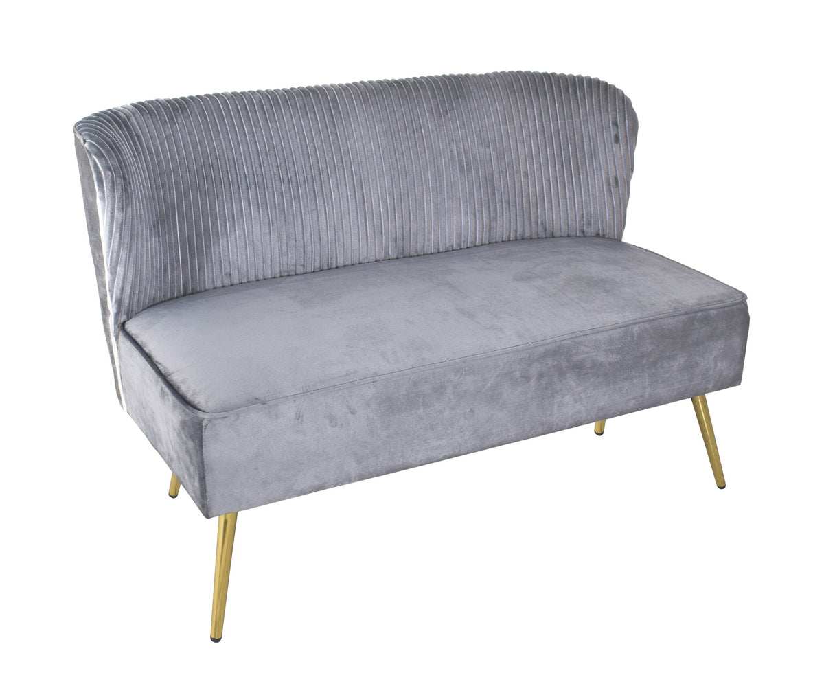 Hestie Velvet 3 Piece Living Set, Gray