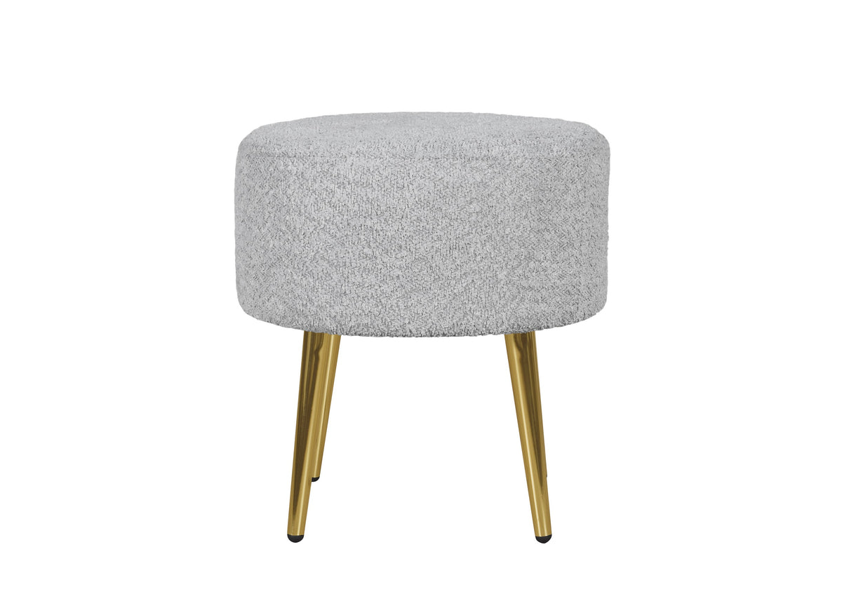 Home Design Molly Boucle Fabric Arm Chair with Ottoman, Living Room