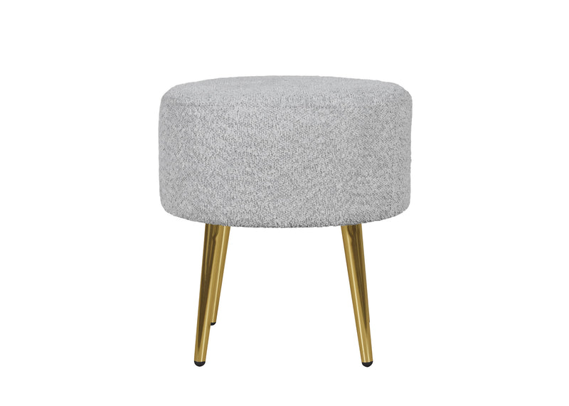 Home Design Molly Boucle Fabric Arm Chair with Ottoman, Living Room