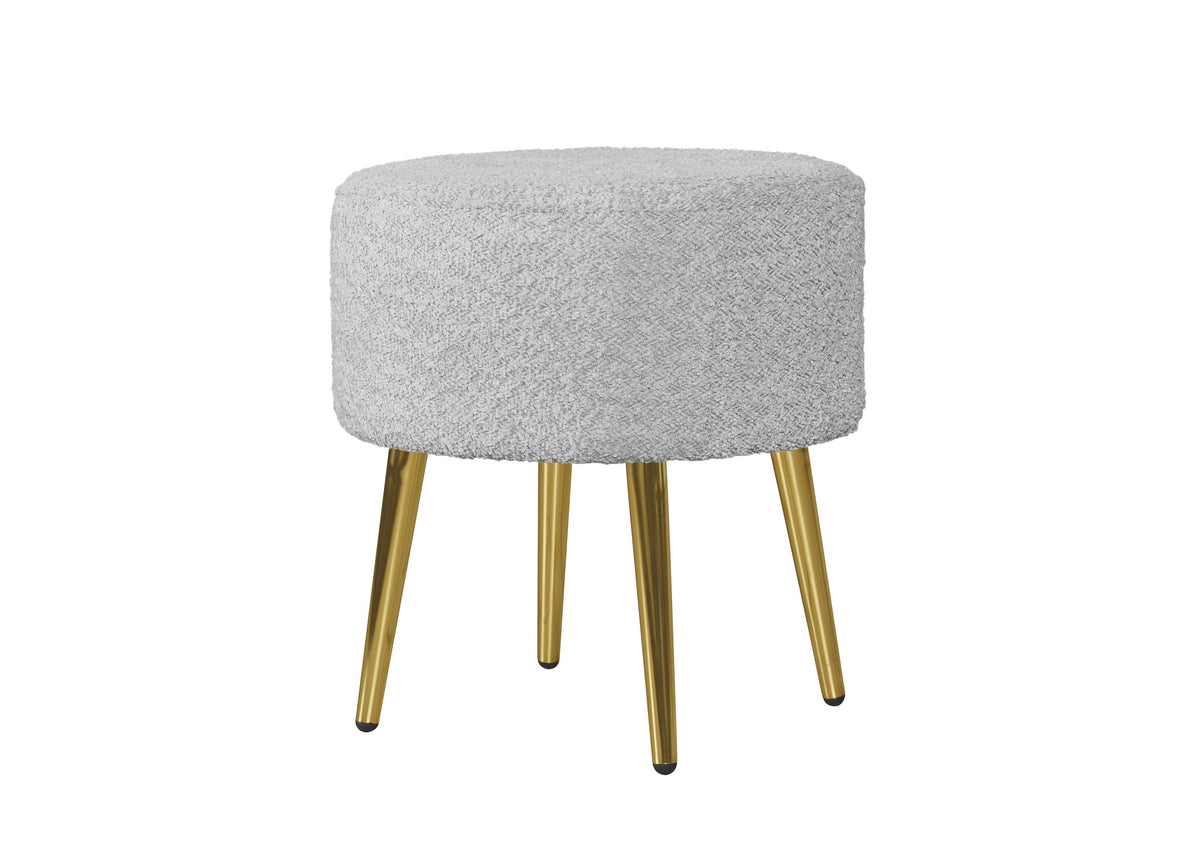 Home Design Molly Boucle Fabric Arm Chair with Ottoman, Living Room