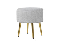 Home Design Molly Boucle Fabric Arm Chair with Ottoman, Living Room