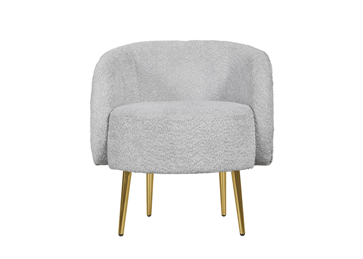 Home Design Molly Boucle Fabric Arm Chair with Ottoman, Living Room