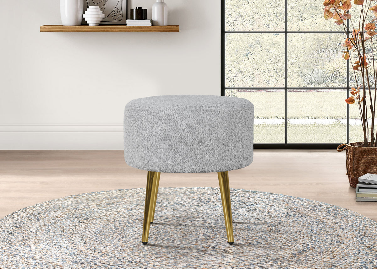 Home Design Molly Boucle Fabric Arm Chair with Ottoman, Living Room
