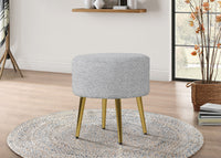 Home Design Molly Boucle Fabric Arm Chair with Ottoman, Living Room