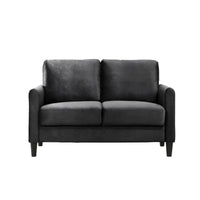 Home Design Airell Velvet Arm Loveseat