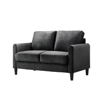 Home Design Airell Velvet Arm Loveseat