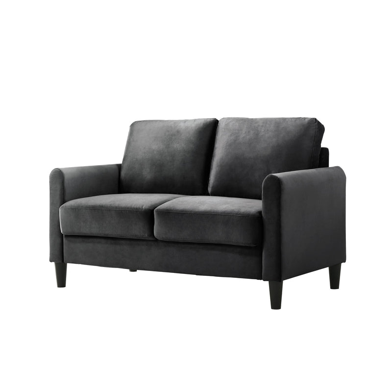 Home Design Airell Velvet Arm Loveseat