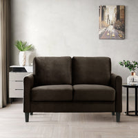 Home Design Airell Velvet Arm Loveseat