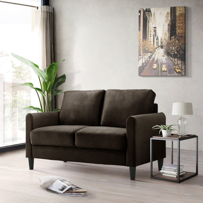 Home Design Airell Velvet Arm Loveseat