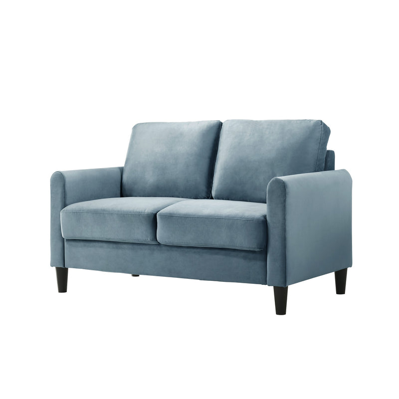 Home Design Airell Velvet Arm Loveseat