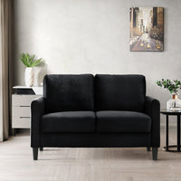Home Design Airell Velvet Arm Loveseat