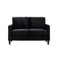 Home Design Airell Velvet Arm Loveseat