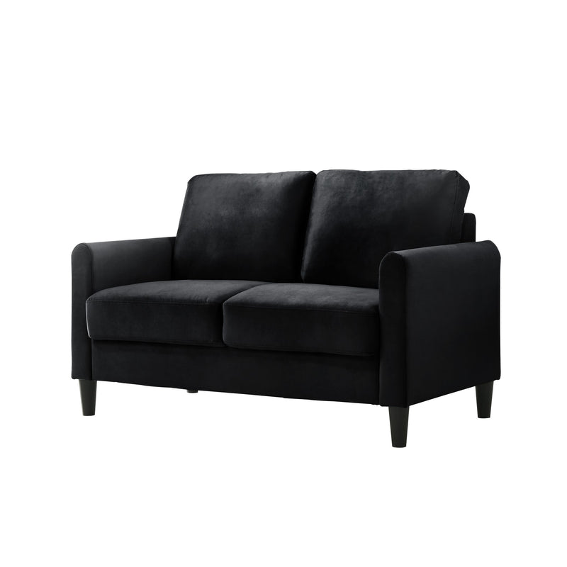 Home Design Airell Velvet Arm Loveseat