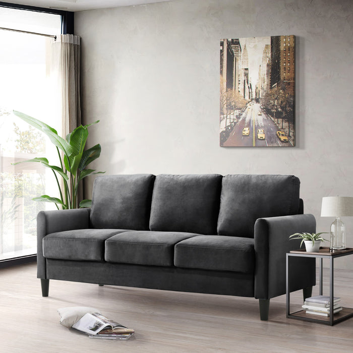 Home Design Airell Velvet Arm Sofa