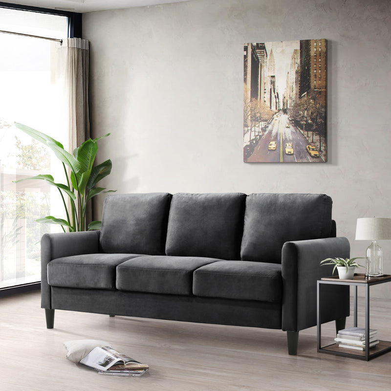 Home Design Airell Velvet Arm Sofa