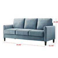 Home Design Airell Velvet Arm Sofa