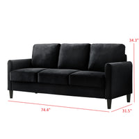 Home Design Airell 2-Piece Living Room Set with Loveseat and Sofa, Soft Velvet Fabric, Modern Upholstered Design