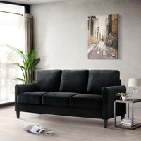 Home Design Airell 2-Piece Living Room Set with Loveseat and Sofa, Soft Velvet Fabric, Modern Upholstered Design