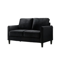 Home Design Airell 2-Piece Living Room Set with Loveseat and Sofa, Soft Velvet Fabric, Modern Upholstered Design