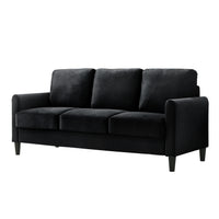 Home Design Airell 2-Piece Living Room Set with Loveseat and Sofa, Soft Velvet Fabric, Modern Upholstered Design