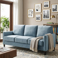 Home Design Airell 2-Piece Living Room Set with Loveseat and Sofa, Soft Velvet Fabric, Modern Upholstered Design