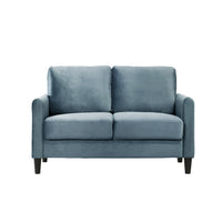 Home Design Airell 2-Piece Living Room Set with Loveseat and Sofa, Soft Velvet Fabric, Modern Upholstered Design