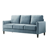 Home Design Airell 2-Piece Living Room Set with Loveseat and Sofa, Soft Velvet Fabric, Modern Upholstered Design