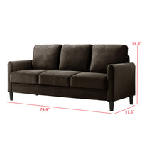 Home Design Airell 2-Piece Living Room Set with Loveseat and Sofa, Soft Velvet Fabric, Modern Upholstered Design