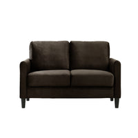 Home Design Airell 2-Piece Living Room Set with Loveseat and Sofa, Soft Velvet Fabric, Modern Upholstered Design