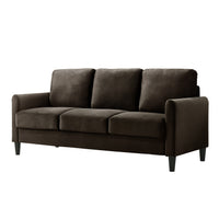 Home Design Airell 2-Piece Living Room Set with Loveseat and Sofa, Soft Velvet Fabric, Modern Upholstered Design