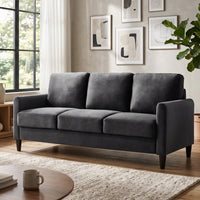 Home Design Airell 2-Piece Living Room Set with Loveseat and Sofa, Soft Velvet Fabric, Modern Upholstered Design