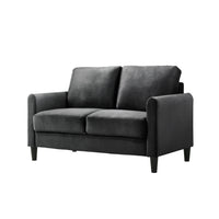 Home Design Airell 2-Piece Living Room Set with Loveseat and Sofa, Soft Velvet Fabric, Modern Upholstered Design