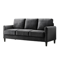 Home Design Airell 2-Piece Living Room Set with Loveseat and Sofa, Soft Velvet Fabric, Modern Upholstered Design