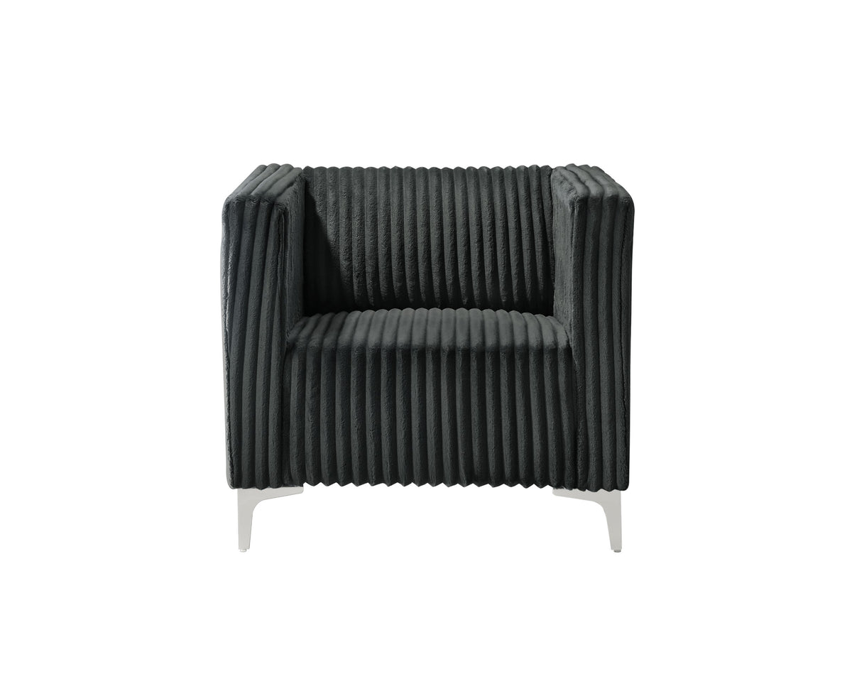 Home Design Gavin Velvet Square Arm Chair