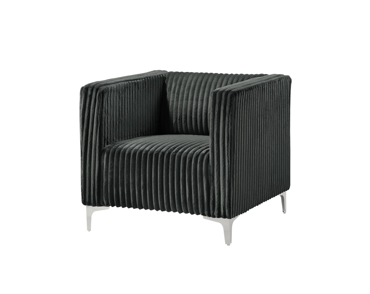 Home Design Gavin Velvet Square Arm Chair