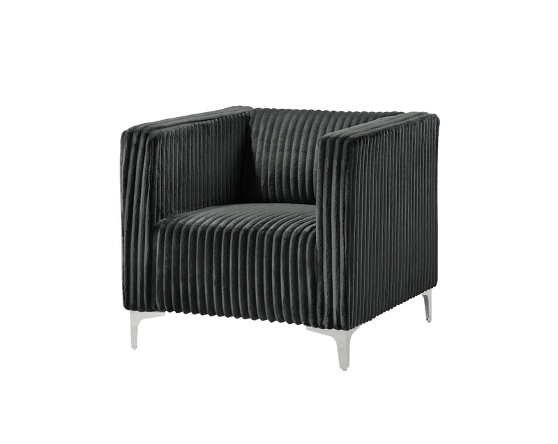 Home Design Gavin Velvet Square Arm Chair