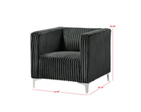Home Design Gavin Velvet Square Arm Chair