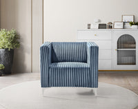 Home Design Gavin Velvet Square Arm Chair